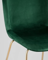 Стул барный Beetle со спинкой изумрудный 2 шт