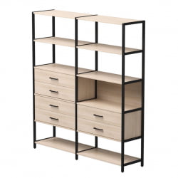 Набор стеллажных систем Everprof EVO №8 Дуб Соната Черный