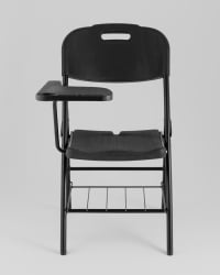 Складной стул банкетный со столиком и полкой черный