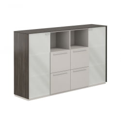 Шкаф средний с ящиками Atlas NZ-0316.BT.GS Бренсон Трюфель Серый камень