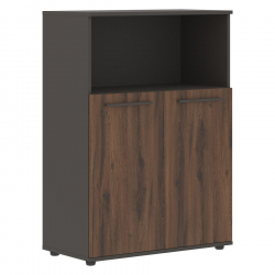 Шкаф с глухими малыми дверьми EDIS EMCS 85.3 Дуб Денвер темный Мокко Мокко