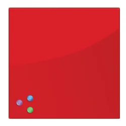 Доска магнитно-маркерная стеклянная BRAUBERG 45х45 см Красная