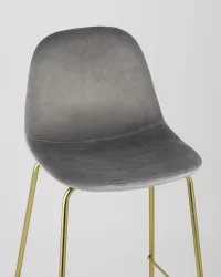 Стул барный Валенсия Серый с золотыми ножками