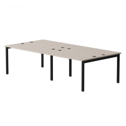 Бенч-система на 4 места на металлокаркасе, опоры 90 гр Everprof EVO 254S119 Кашемир Черный