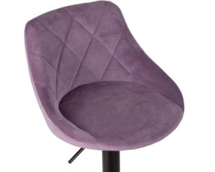 Стул барный DOBRIN LOGAN BLACK (пудрово-сиреневый велюр (MJ9-52)) 2 шт