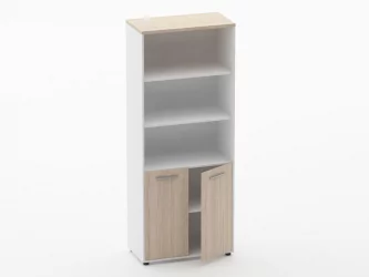 Шкаф 4 широкий верх открытый, низ закрытый Дека 10.19.111 Туя/Белый / Deka