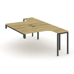 Рабочая станция-надставка на опорные тумбы CONCEPT CN.DSAN-004 Дуб Винченцо Черный