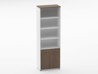 Шкаф 5 широкий верх открытый, низ закрытый Дека 10.23.111 Дуб Верцаска/Белый / Deka