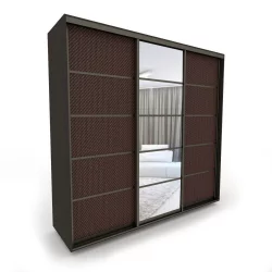 Шкаф-купе венге Акцент-Квадро КВ 1500х600 Венге/Бронза