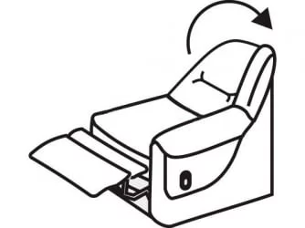 Кресельная секция с электрическим реклайнером (левая) Вавилон 1БРЭл Оранжевая (экокожа)