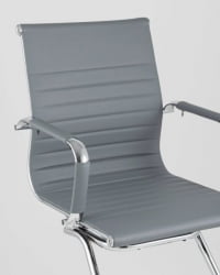 Кресло для посетителей ТопЧаирс Висит серое 2 шт. / TopChairs Visit