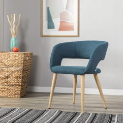 Кресло Hugs синий/нат.дуб