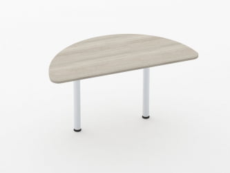 Приставка-полукруг для двух столов Glassy 2.18 Дуб сантана светлый