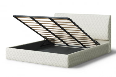 Кровать Хилтон, 2000x1600 мм, серо-белый