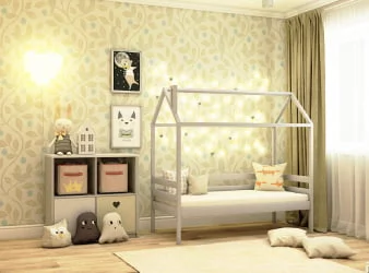 Кровать-домик RooRoom кд-1С Серый