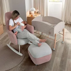 Детское кресло Micuna (Микуна) Wing/Moom waterwood текстиль pink tierra/light grey