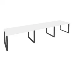 Стол переговорный (3 столешницы) ONIX O.MO-PRG-3.3 Белый Бриллиант/Антрацит