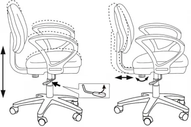 Кресло детское Бюрократ KD-3/WH/ARM/STICK-VI