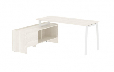 Стол с тумбой EDIS ELCT 17614 Ясень Траун Белый