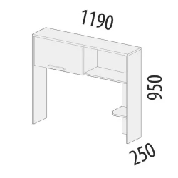 Шкаф для книг Кашемир 900.25 Дуб Кронберг
