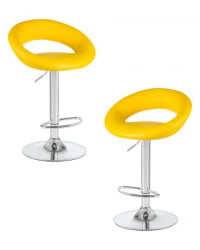 Стул барный ДОБРИН МИРА (желтый) 2 шт / DOBRIN MIRA
