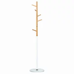 Напольная вешалка для одежды BRABIX CR-1906 на мраморном диске Белый