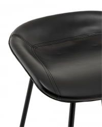Стул полубарный Фуриоса экокожа черный