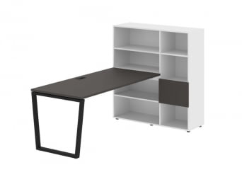 Рабочая станция ЕДИС ЕВРСТ 1217 Мокко Черный Белый / EDIS EVRST