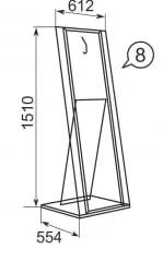 Зеркало напольное Виктория 8