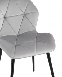 Стул Эдвин велюр серый 4 шт