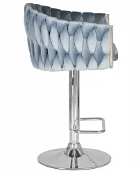 Стул барный DOBRIN MARCEL Пудрово-голубой велюр MJ9-74