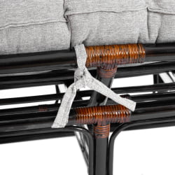 Диван MAMASAN/МАМАСАН 23/02 W /с подушкой/ 169х102х80 см, Antique brown, матрац 182х119 см, ткань серо-бежевая 3М 16/2