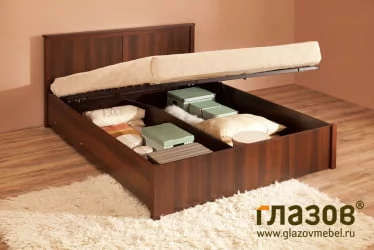 Кровать с подъемным механизмом (1400) Sherlock 43.2 Орех шоколадный (спальня)