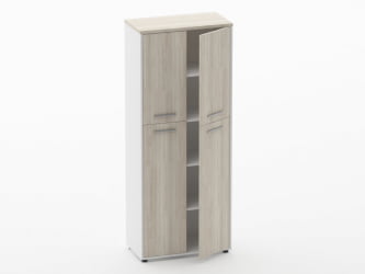 Шкаф 4 широкий закрытый, 4 двери Deka 10.19.141 Дуб Сантана светлый/Белый