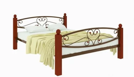 Кровать Каролина Lux plus 1400х1900 Коричневая