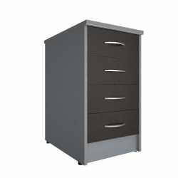 Тумба приставная (с замком) Riva А.ТП-4.1F-S Венге/Металлик