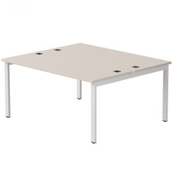 Бенч-система на 2 места на металлокаркасе, опоры 90 гр Everprof EVO 254S018 Кашемир Белый (1580)