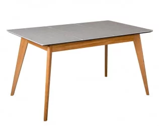 Стол раскладной Лунд 120-160 БУК-Мрамор Бьянко