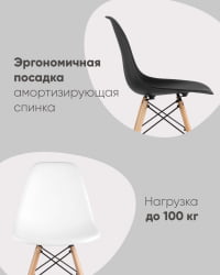 Стул Eames Style DSW красный (разборный каркас)