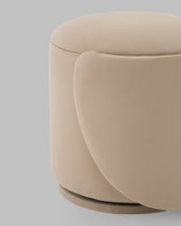 Пуф-трансформер Таунсвилл вращающийся с ящиком велюр бежевый