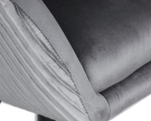 Кресло DOBRIN EDISON BLACK (серый велюр (1922-19))