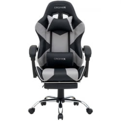 Кресло компьютерное CРОМЕКС (КРОМЕКС) Ваве ГМ-145 экокожа черное/серое / CROMEX Wave GM-145