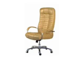 Кресло руководителя Атлант хром Кожа