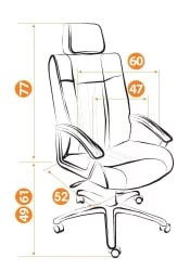Кресло руководителя Oxford хром коричневый 2 TONE
