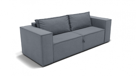 Диван Хилтон-1 (ЗР) Цвет фасада: Серый; Тип: Прямой; Материал фасада: Металл/Велюр