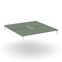 Двойной стол надставка на две опорные тумбы CONCEPT CN.DSN-008 Кобо Белый