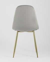 Стул Валенсия велюр золотые ножки Серый