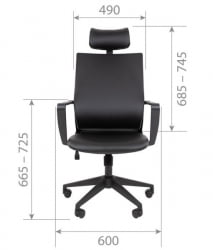 Кресло руководителя Chairman 545 экокожа Коричневый