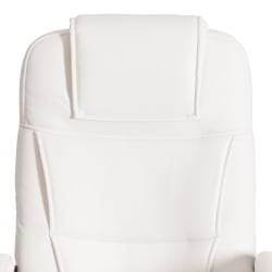 Кресло BERGAMO хром (22) кож/зам, белый, 36-01