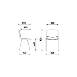 Офисный стул Iso black Z11 кожзам